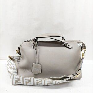 Fendi Hand bag Gray Leather mon-892-091725